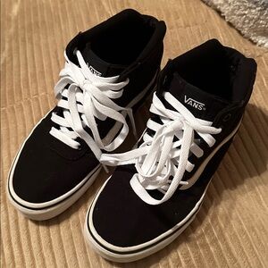 Vans Old Skool High Top Canvas Women Size 7.5 Black Skateboard Shoes